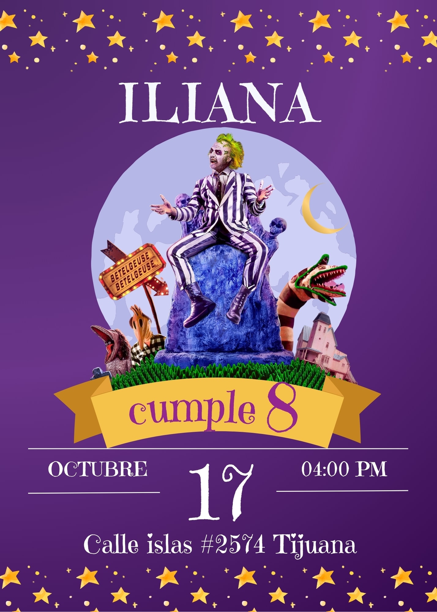 Invitaciones de Beetlejuice - bettlejuice