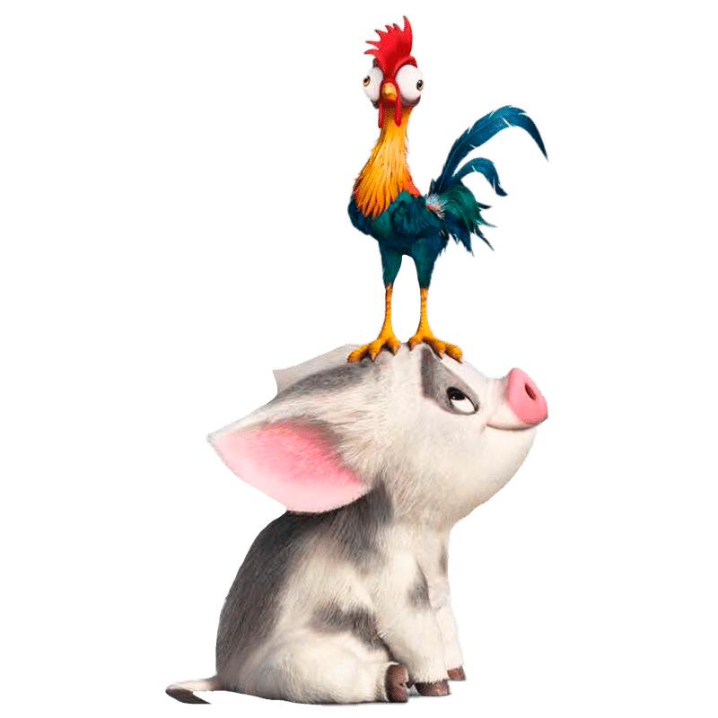 Invitaciones de Moana - pua hei hei moana